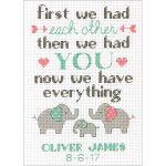 (image for) Mini Family Birth Record Counted Cross Stitch Kit